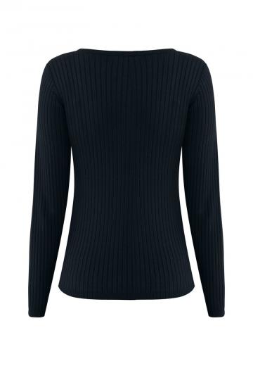 Пуловер с вырезом V