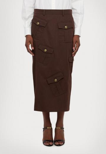 Юбка с накладными карманами