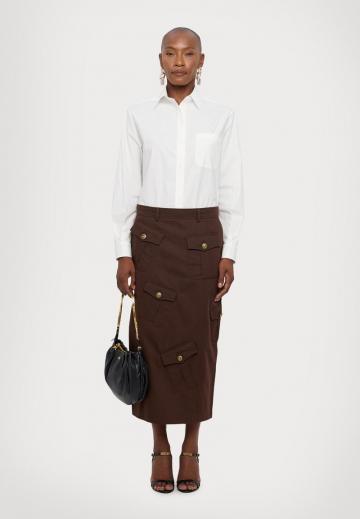 Юбка с накладными карманами