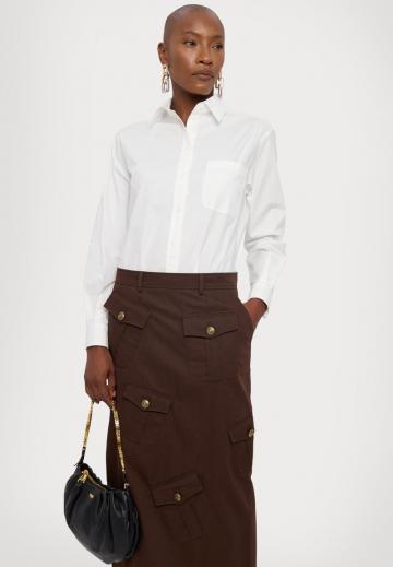 Юбка с накладными карманами