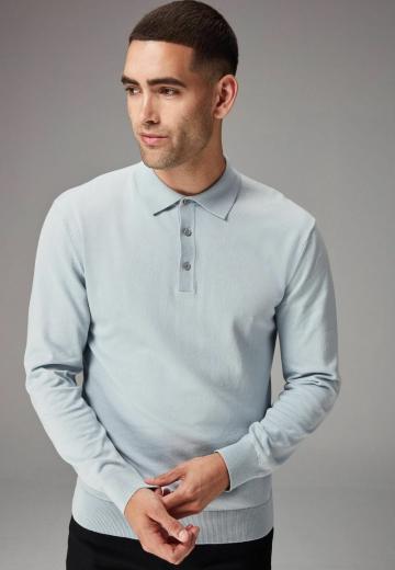 Поло с длинным рукавом