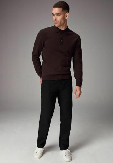 Поло с длинным рукавом