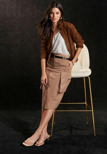 Юбка с накладными карманами