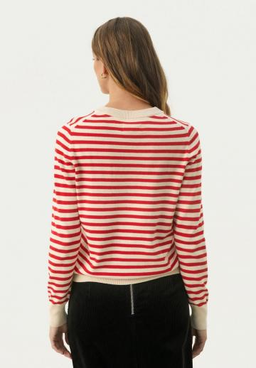 Пуловер в полоску