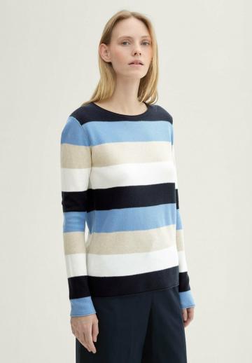 Пуловер в полоску
