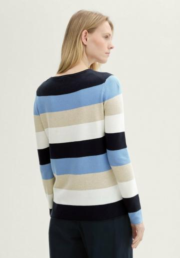 Пуловер в полоску