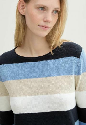 Пуловер в полоску