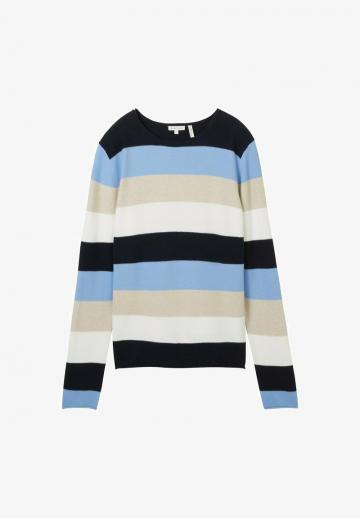 Пуловер в полоску