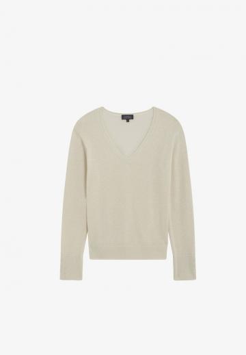 Пуловер с вырезом V