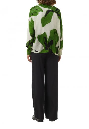 Жаккардовая вязаная кофта