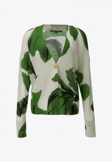 Жаккардовая вязаная кофта