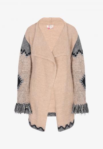 Жаккардовая вязаная кофта