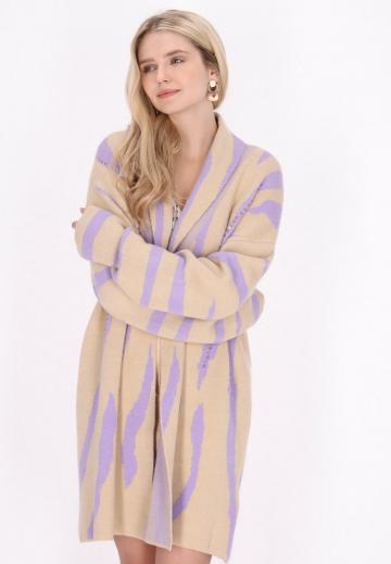 Жаккардовая вязаная кофта