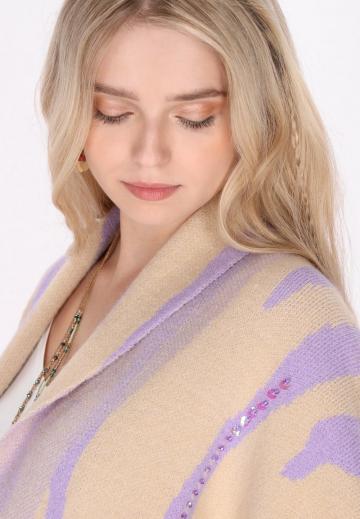 Жаккардовая вязаная кофта