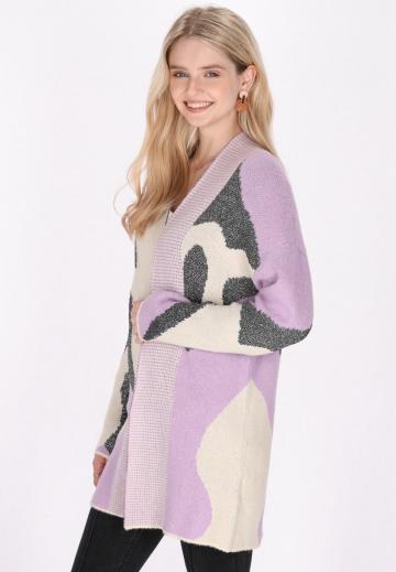 Жаккардовая вязаная кофта