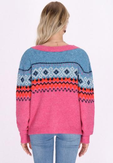 Жаккардовая вязаная кофта