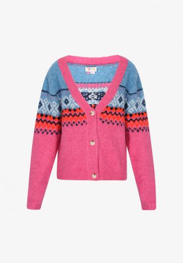 Жаккардовая вязаная кофта