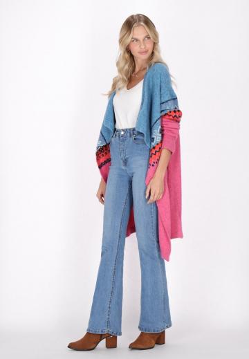 Жаккардовая вязаная кофта