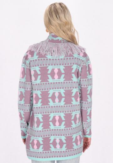 Жаккардовая вязаная кофта