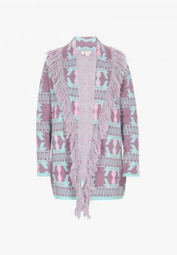 Жаккардовая вязаная кофта