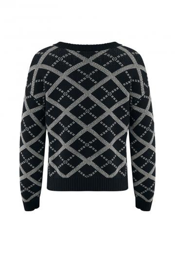 Жаккардовая вязаная кофта