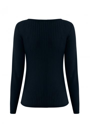 Пуловер с вырезом V