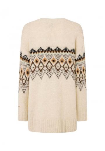 Жаккардовая вязаная кофта