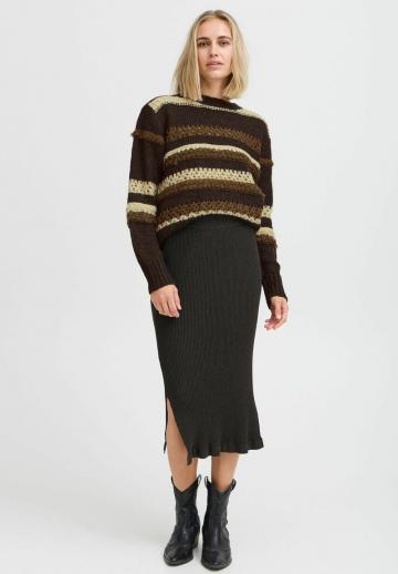 Пуловер в полоску