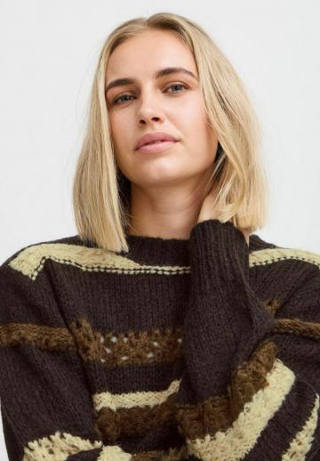 Пуловер в полоску