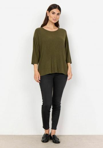 Пуловер с рукавом три четверти