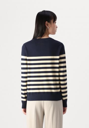 Пуловер в полоску