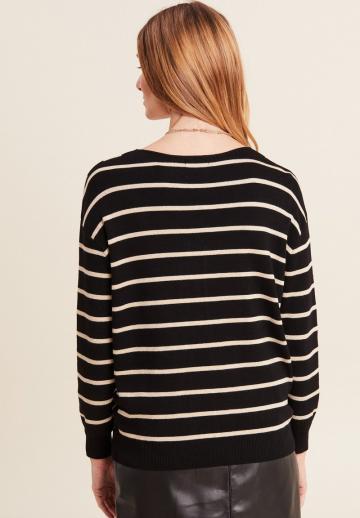 Пуловер в полоску