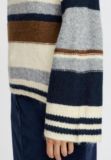 Пуловер в полоску