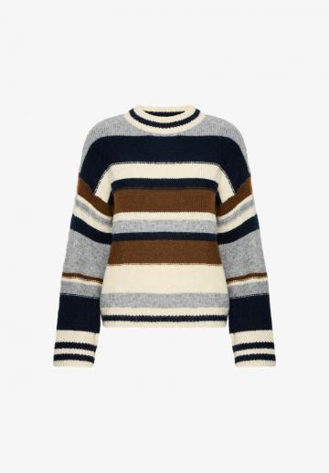 Пуловер в полоску