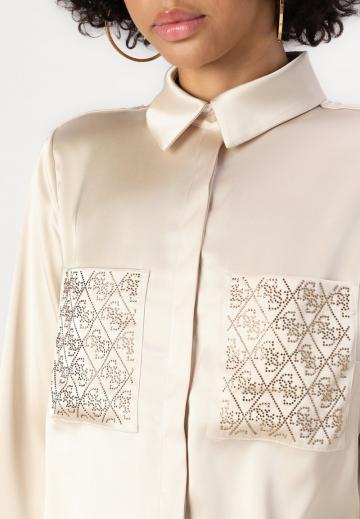 Атласная блузка