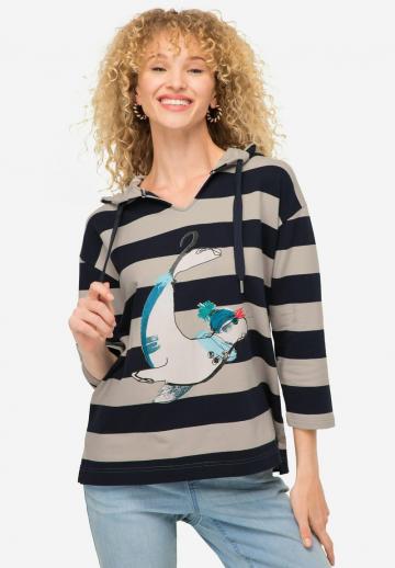 Пуловер с капюшоном