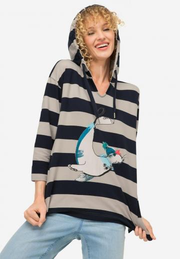 Пуловер с капюшоном