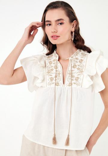 Джинсовая блузка