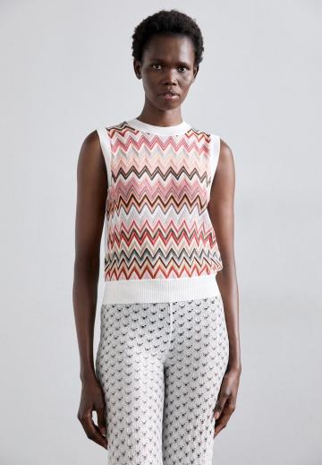 Пуловер без рукавов