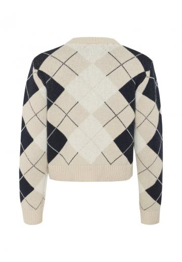 Жаккардовая вязаная кофта