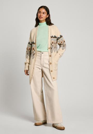 Жаккардовая вязаная кофта