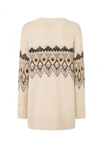 Жаккардовая вязаная кофта