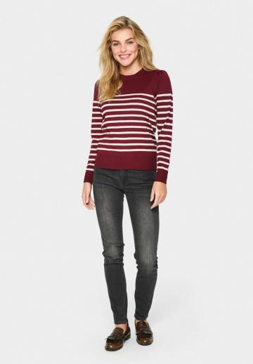Пуловер в полоску