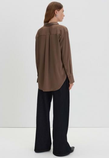 Атласная блузка