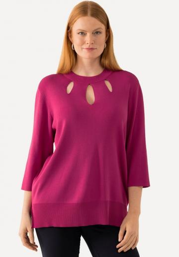 Пуловер с рукавом три четверти