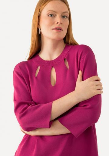 Пуловер с рукавом три четверти