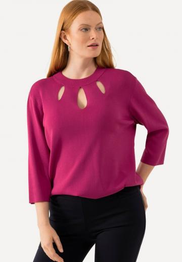 Пуловер с рукавом три четверти