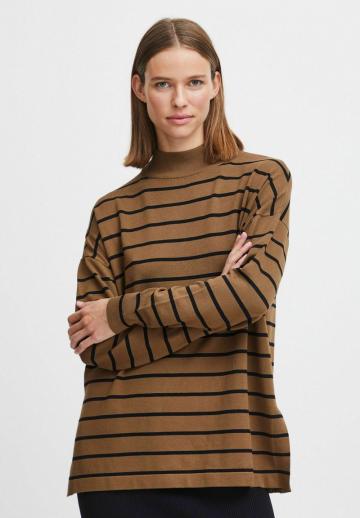 Пуловер в полоску