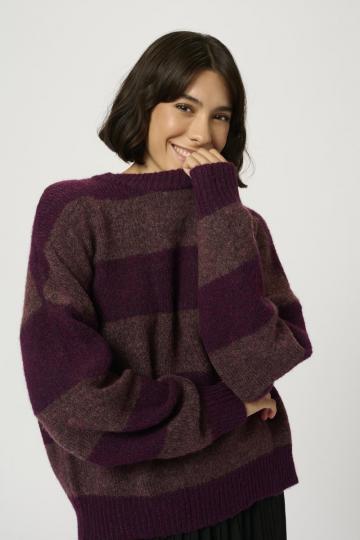 Пуловер в полоску