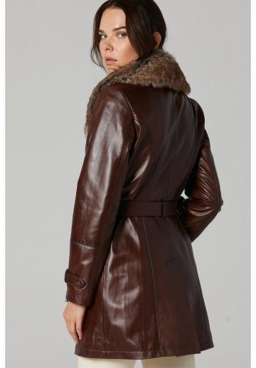 Кожаное пальто